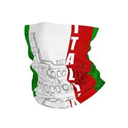 ReesEt Italien Italienische Flagge Römisches Kolosseum, Bandana-Halsmanschette, weicher Gesichtsschutz, Halswärmer, Schlauch, halbe Gesichtsmaske, Schal, Sturmhaube von ReesEt