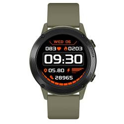 Reflex Active Smartwatch Serie 18 Khaki mit integriertem GPS, Vollfarb-Touchscreen und bis zu 10 Tagen Akkulaufzeit, Khaki, Modern von Reflex Active