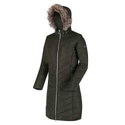 Regatta Damen Fritha Insulated Lined Baffle Quilted Hooded Jacket Jacke, Dunkles kaki, 36 von Regatta