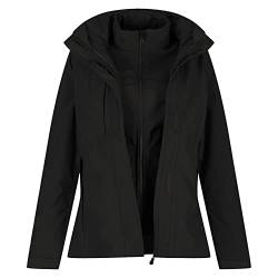 Regatta Damen Kingsley 3-in-1-Jacke Jacke, Schwarz (schwarz/schwarz innen), 38 von Regatta