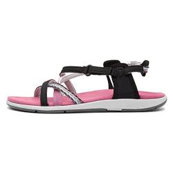 Regatta - Damen Sandalen Santa Roma, Gittermuster (39 EU) (Schwarz/Rosa) von Regatta