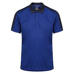Regatta Herren, schnell transportierend, mit Knopfausschnitt Professionelles Poloshirt mit kontrastierendem Coolweave-Design, blau/blau, XS von Regatta