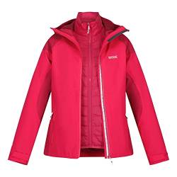 Regatta RWP360 Women's Wentwood VII 3in1 Damen Outdoorjacke wasserdicht Jacke, Groesse 40, pink von Regatta