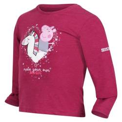 Regatta Unisex Kinder Peppa L/S Graphic T-Shirt, Raspberry Radiance, 4 Jahre von Regatta