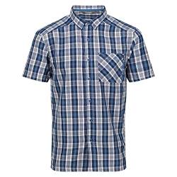 Regatta Unisex Mindano Vi T-Shirt, Dynasty Blue Check, M von Regatta