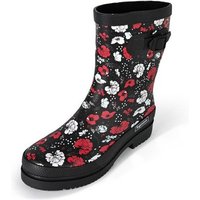 Regenliebe Blossom Night Gummistiefel Halbschaft Stiefel mit Blütenmuster von Regenliebe