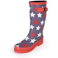 Regenliebe Stars High Gummistiefel Langschaft Stiefel mit Sternen Print von Regenliebe