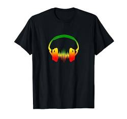 Reggae Kopfhörer Puls Frequenz Herzschlag Jamaika T-shirt von Reggae Musik by Anne Mathiasz