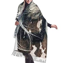 Rehacer Weicher Schal mit Quaste, chinesischer Schopfhund, Damen, modisch, lange Decke, siehe abbildung, 77" X 28" von Rehacer