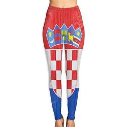 Rehacer Yogahose mit Kroatien-Flagge, hohe Taille, volle Länge, Sporthose, Workout, Lauf-Leggings, Siehe Abbildung, S von Rehacer