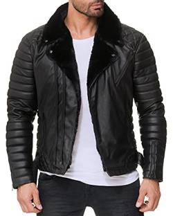 Reichstadt Herren Jacke Schwarz - RS008 PU - Black Zipper S von Reichstadt