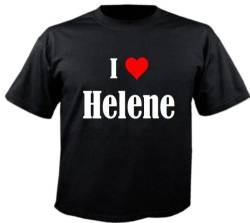 Damen T-Shirt I Love Helene Größe L Farbe Schwarz Druck Weiss von Reifen-Markt