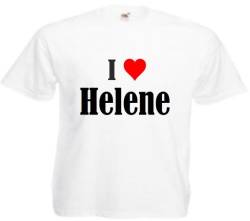 Damen T-Shirt I Love Helene Größe XL Farbe Weiss Druck Schwarz von Reifen-Markt