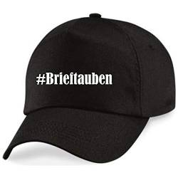 Reifen-Markt Base Cap Hashtag #Brieftauben Größe Uni Farbe Schwarz Druck Weiss von Reifen-Markt