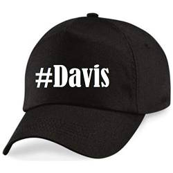 Reifen-Markt Base Cap Hashtag #Davis Größe Uni Farbe Schwarz Druck Weiss von Reifen-Markt