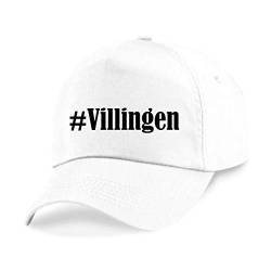 Reifen-Markt Base Cap Hashtag #Villingen Größe Uni Farbe Weiss Druck Schwarz von Reifen-Markt