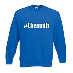 Reifen-Markt Sweatshirt #Chemnitz Größe XL Farbe Blau Druck Weiss von Reifen-Markt