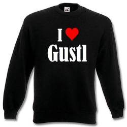 Reifen-Markt Sweatshirt I Love Gustl Größe XL Farbe Schwarz Druck Weiss von Reifen-Markt