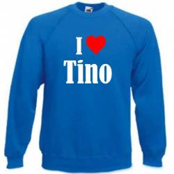 Reifen-Markt Sweatshirt I Love Tino Größe 2XL Farbe Blau Druck Weiss von Reifen-Markt