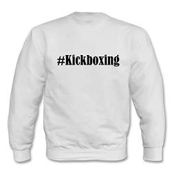 Reifen-Markt Sweatshirt #Kickboxing Größe XL Farbe Weiss Druck Schwarz von Reifen-Markt