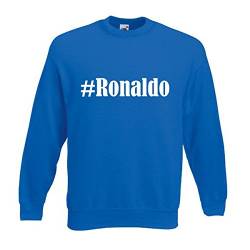 Reifen-Markt Sweatshirt Kinder #Ronaldo Größe 152 Farbe Blau Druck Weiss von Reifen-Markt