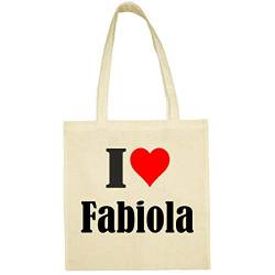 Reifen-Markt Tasche I Love Fabiola Größe 38x42 Farbe Natur Druck Schwarz von Reifen-Markt