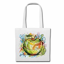 Tasche Umhängetasche APFEL VINTAGE APFELKUCHEN APFELTASCHE APFELBAUM OBST KALORIENARM DIÄT DIÄT ABNEHMEN KALORIEN FIGUR FITNESS BMI FETTGEWEBE DICK DÜNN FIGUR BETONT BAUCHUMFANG Einkaufstasche Schu von Reifen-Markt