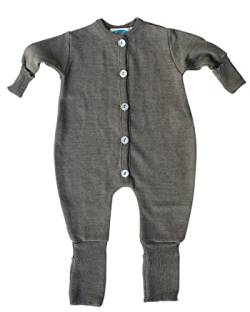 Reiff Baby Overall/Schlafanzug Frottee, 70% Merino-Schurwolle kbT. / 30% Seide (50/56, fels) von Reiff