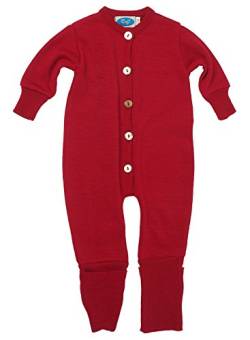 Reiff Baby Overall/Schlafanzug Frottee, 70% Merino-Schurwolle kbT. / 30% Seide (50/56, rot) von Reiff