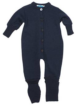 Reiff Baby Overall/Schlafanzug Frottee, 70% Merino-Schurwolle kbT. / 30% Seide (62/68, Marine) von Reiff