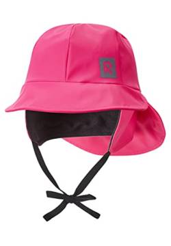 Reima Kinder Regenhut Rainy, wasserdichte Kopfbedeckung mit Ohrenschützer und Reflektoren, Unisex Regenbekleidung für Mädchen und Jungen Candy pink 46 von Reima