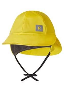 Reima Kinder Regenhut Rainy, wasserdichte Kopfbedeckung mit Ohrenschützer und Reflektoren, Unisex Regenbekleidung für Mädchen und Jungen Yellow 46 von Reima