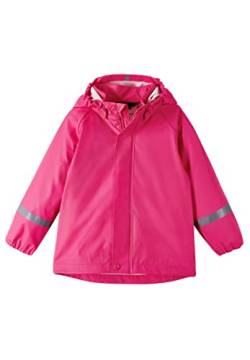 Reima Regenjacke Lampi für Kinder, wasserdichte Jacke mit verschweißten Nähten und abnehmbarer Kapuze, Unisex Regenbekleidung für Mädchen und Jungen Candy pink 110 von Reima