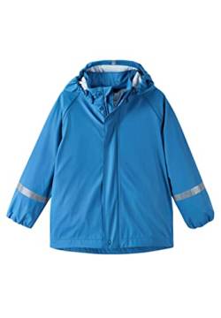 Reima Regenjacke Lampi für Kinder, wasserdichte Jacke mit verschweißten Nähten und abnehmbarer Kapuze, Unisex Regenbekleidung für Mädchen und Jungen Denim blue 146 von Reima