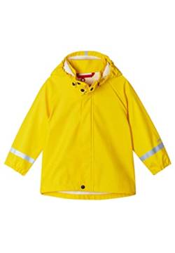 Reima Regenjacke Lampi für Kinder, wasserdichte Jacke mit verschweißten Nähten und abnehmbarer Kapuze, Unisex Regenbekleidung für Mädchen und Jungen Yellow 116 von Reima