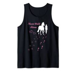 Never. Walk Alone Pferd I Damen Mädchen Reiterin Tank Top von Reiten Reitsport Reiterin Pferde Geschenke