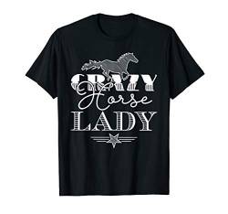 Crazy Horse Lady - Westernreiten Springreiten Dressurreiten T-Shirt von Reiter und Pferdefan Collection