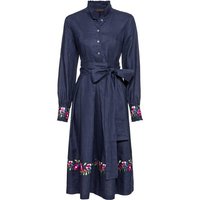 Reitmayer Blusenkleid Leinenkleid mit Blumenstick von Reitmayer