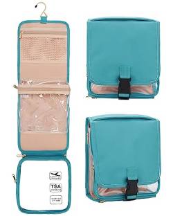 Relavel Reise-Kulturtasche für Frauen mit abnehmbarem TSA-zugelassenem Kulturbeutel, kompakter Kulturbeutel zum Aufhängen mit kleinem Handgepäck, 3-1-1, A Small, Kulturbeutel zum Aufhängen für Damen von Relavel