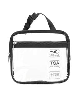 Relavel TSA-zugelassener Kulturbeutel, transparente Make-up-Tasche, Kosmetiktasche, Reisetaschen für Toilettenartikel mit Reißverschluss, Löschen 1 von Relavel