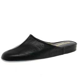 Relax Gavin Herren Leder Slipper 9 Schwarz von Relax Slippers