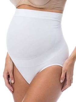 RelaxMaternity 5100 (Weiß, M) Schwangerschafts-Slip Baumwolle mit eingebauter Unterleibstütze von RelaxMaternity