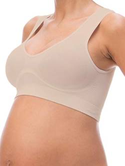 RelaxMaternity 5310 (Nude, XL) Figurformendes Schwangerschafts-BH mit Bruststütze von RelaxMaternity