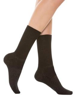 Relaxsan 550 (Schwarz 4/L) Socken für Diabetiker Herren und Damen, Gesundheitssocken ohne Naht, ohne Gummi, Baumwolle und Silber von Relaxsan