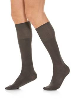 Relaxsan 550L (Anthrazit, Gr.6) Socken für Diabetiker Herren und Damen, Kniestrümpfe ohne Naht, ohne Gummi, Baumwolle und Silber von Relaxsan