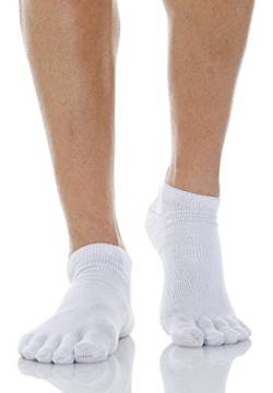 Relaxsan 650CS (Weiß, Gr.6) Diabetikersocken Herren und Damen, Toe Socks, Zehensocken, Kurz, Atmungsaktive, Baumwolle und Silber von Relaxsan