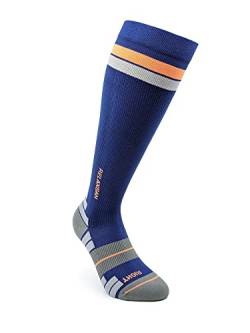 Relaxsan 800 Sportsocken (Blau/Orange, 2L) – abgestufte Kompressionssportsocken Dryarn-Faser maximale Leistung von Relaxsan