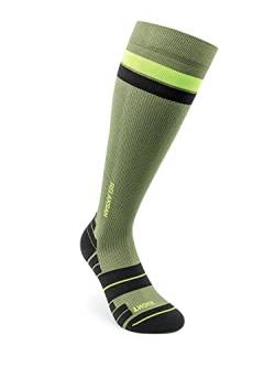 Relaxsan 800 Sportsocken (Grün/Gelb, 3S) – abgestufte Kompressionssportsocken Dryarn-Faser maximale Leistung von Relaxsan