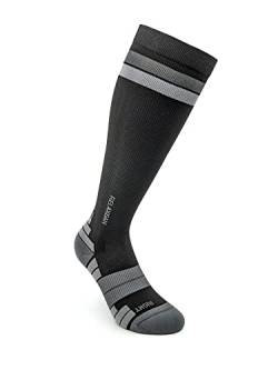 Relaxsan 800 Sportsocken (Schwarz/Grau, 4L) – abgestufte Kompressionssportsocken Dryarn-Faser maximale Leistung von Relaxsan