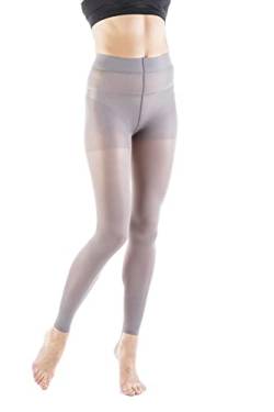 Relaxsan Mikrofasern 780ML (Grau, 1-S) Leggings mit abgestufter Kompression 12-17 mmHg 70 Den Strumpfhose ohne Fuss von Relaxsan